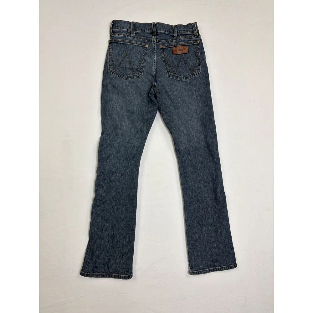 Wrangler Retro Relaxed Boot Jeans Mens 29x34 Blue Denim Bootcut Western Cowboy